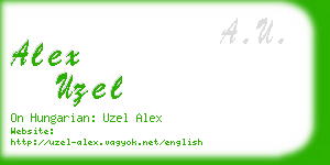 alex uzel business card